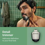 Norelco Philips All-in-One 3000 13-in-1 Trimmer, Face & Hair, Steel Blades | Beard Styler, Nose & Detail Trimmer, Hair Clipper, Self-Sharpening Blades, 8 lengths, 60-Min Runtime, Rinseable, MG3939/50