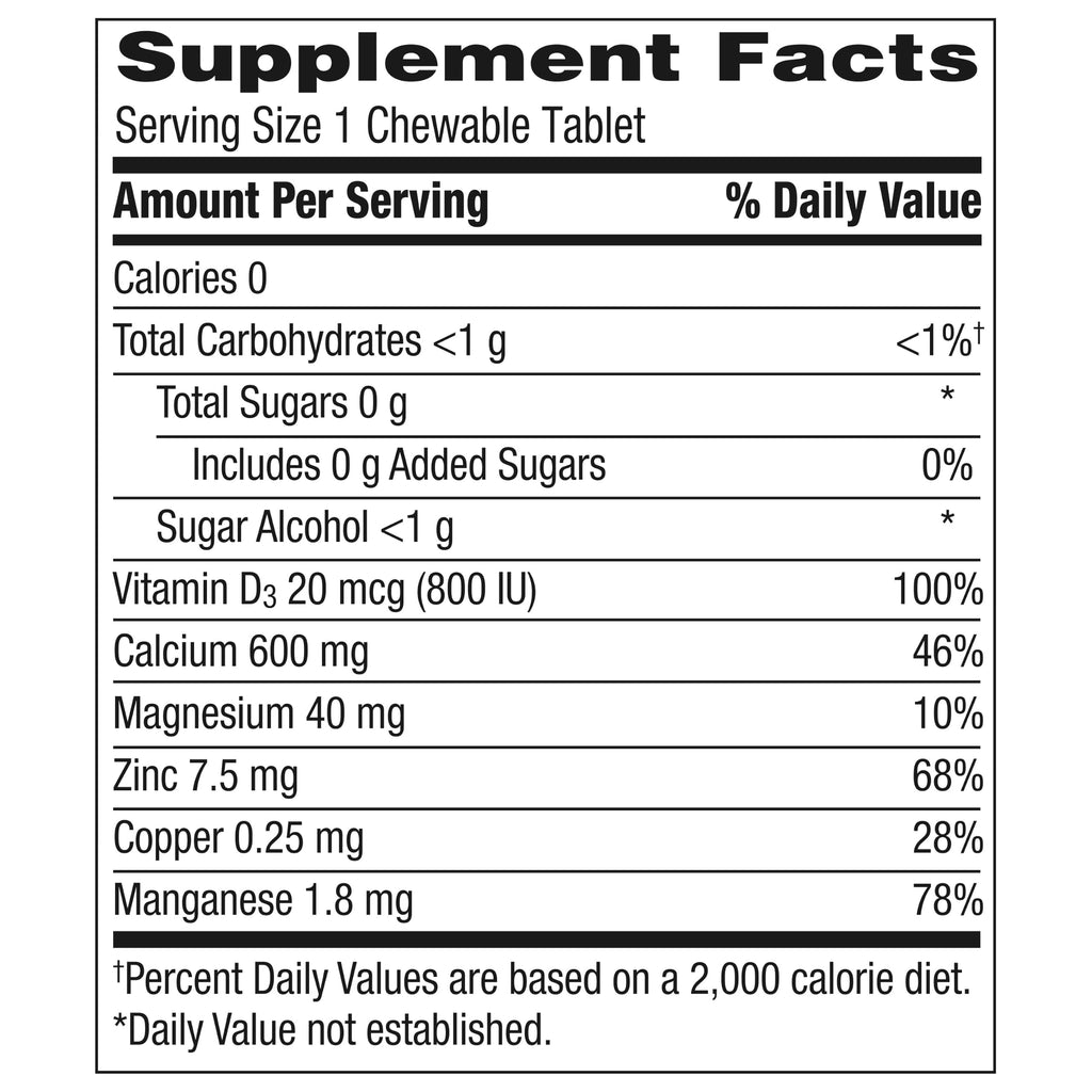 Caltrate Chewables 600 Plus D3 Vitamin D and Calcium Supplement, 155 count | Sugar Free, Highest Level of Vitamin D3, Maximizes Calcium Absorption to Support Strong Bones and Daily Function