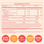 10g Fiber Gummies for Adults & Women Sugar Free High Fiber Supplement | with Probiotics, Organic Super Greens & Digestive Enzymes, Supports Gut Health, Energy & Regularity, Vegan, 120 Count