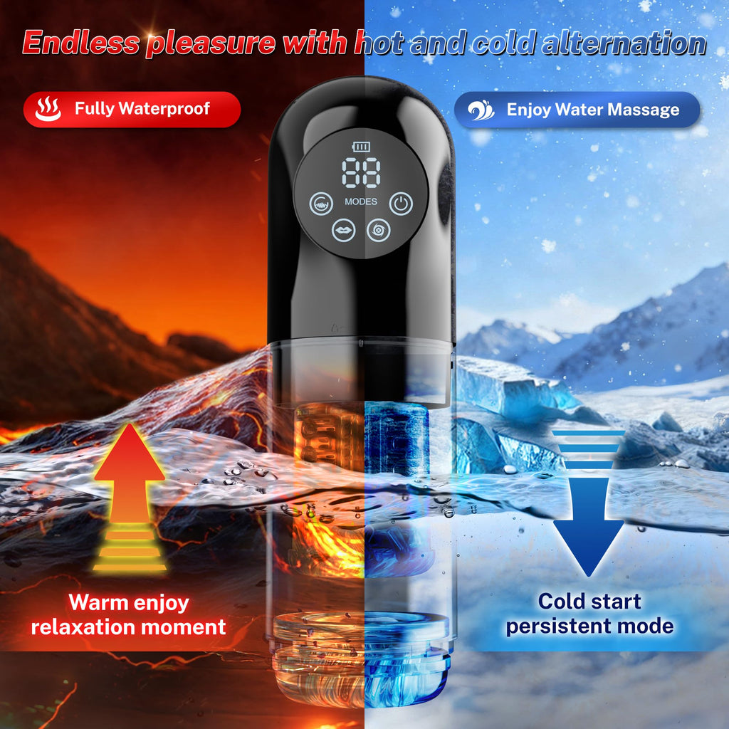 Male Masturbator Sex Toys for Men - AI Sync Male Sex Toy 9S Penis Pump & 9 Thrusting Rotating & 9 Vibrating Sucking Licking Modes Pocket Pussy Stroker Mens Sex Toy with LCD APP for Adult Toys & Games