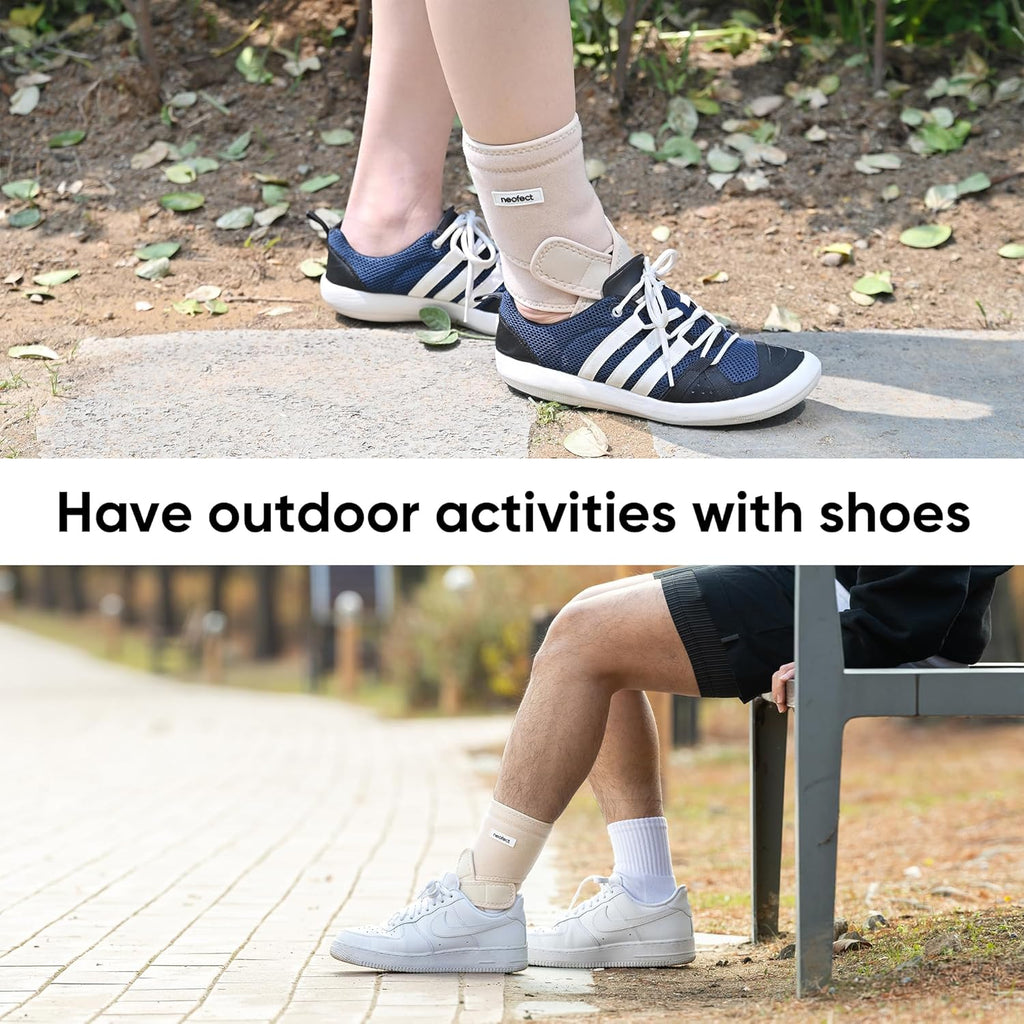 Buy now NEOFECT Drop Foot Brace Beige Right AFO Foot Drop Brace for Walking, Drop Foot Brace with Shoes, Stroke Recovery Equipment, Foot Drop Brace for Sleeping, Adjustable Ankle Brace (Right) at indiglob india