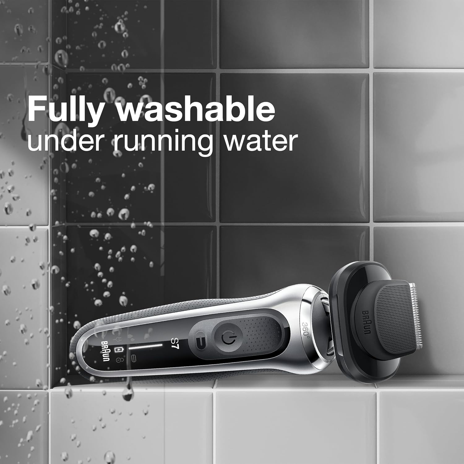 Buy now Braun EasyClick Cleansing Brush Attachment for Series 5, 6 and 7 Electric Razors, Compatible with Electric Shavers 5018s, 5020s, 6075cc, 7071cc, 7075cc, 7085cc, 7020s, 5050cs, 6020s, 6072cc, 7027cs at indiglob india