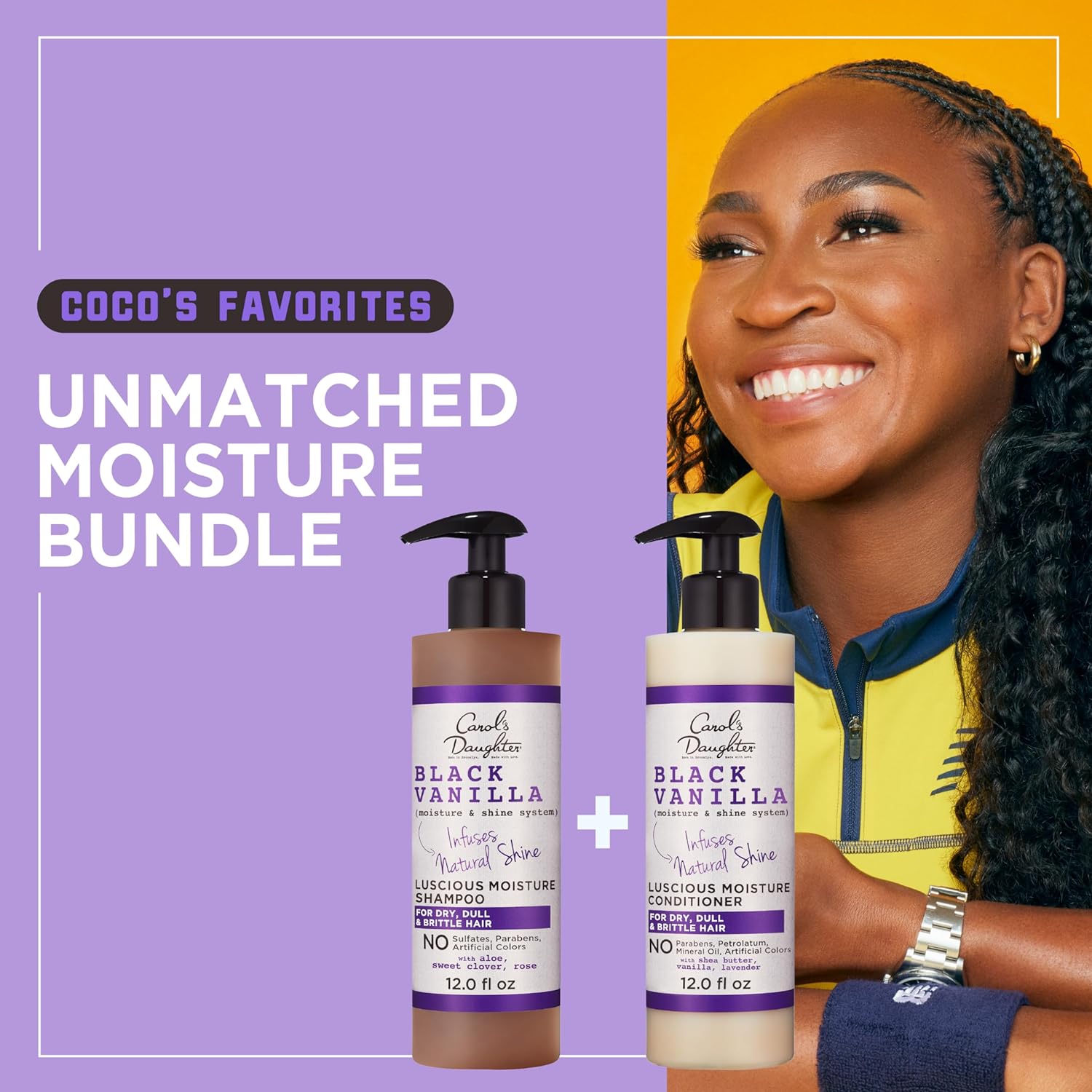 Buy now Carol's Daughter Black Vanilla Sulfate Free Shampoo and Conditioner Set for Curly, Wavy or Natural Hair, Moisturizing Hair Care for Dry, Damaged Split Ends, 1 Kit at indiglob india