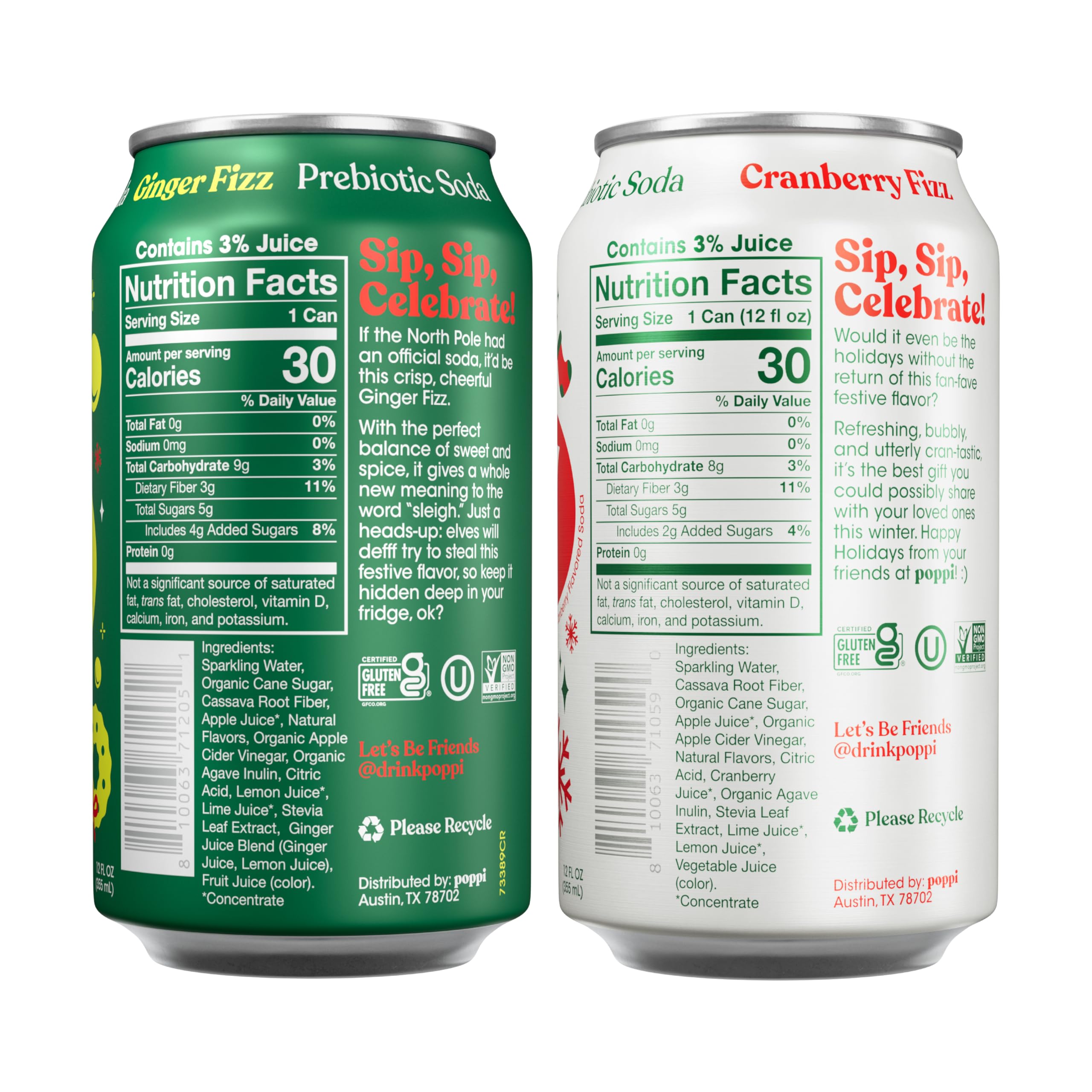 Buy now Poppi Sparkling Prebiotic Soda Beverage with Apple Cider Vinegar, Seltzer Water and Fruit Juice, The Classics Variety Pack, 12 Fl Oz, Pack of 12, Packaging May Vary at indiglob india
