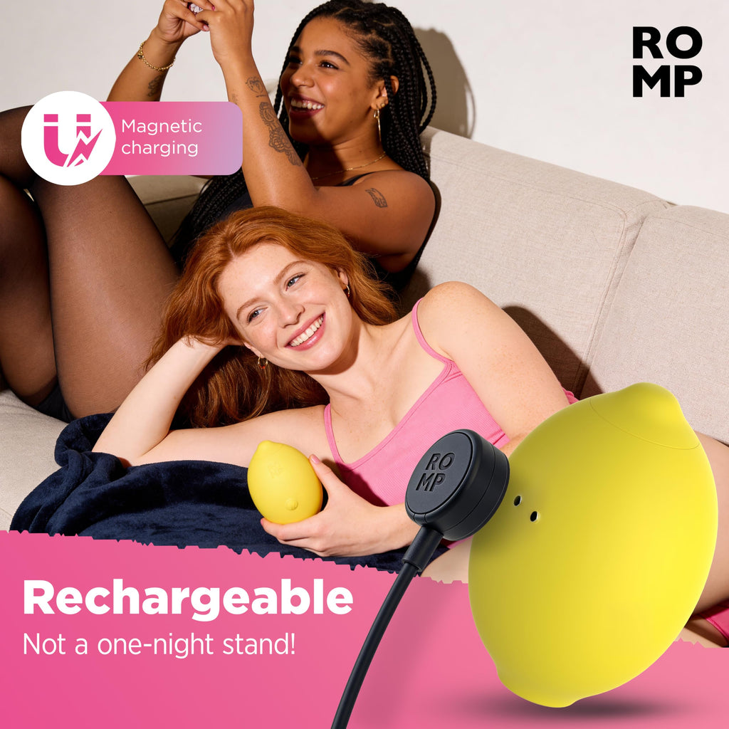 ROMP Lemon Vibrator Womens Sex Toy, 10 Mode Suction Clitoral Massager