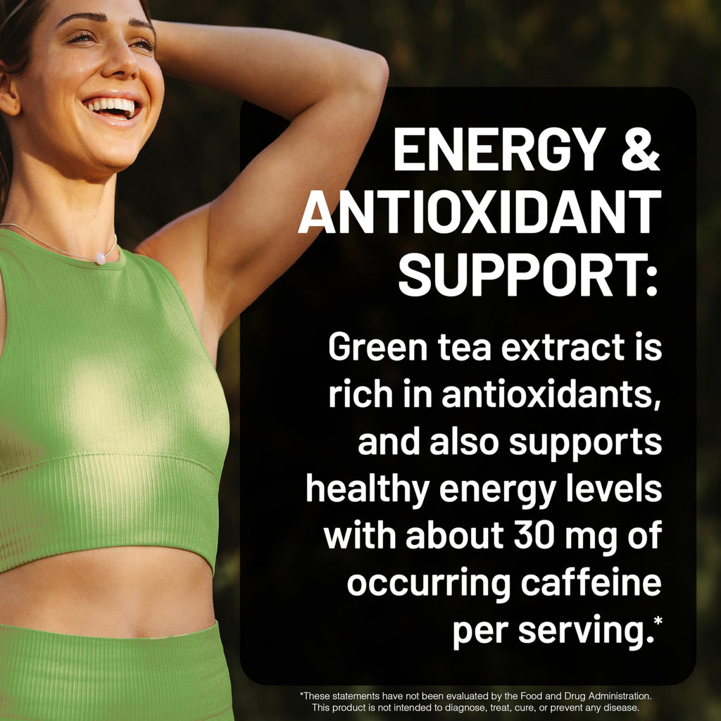 NatureWise Green Tea Extract Capsules 1000 mg - 50% EGCG & 98% Polyphenols - Extra Strength Green Tea Pills - Antioxidants for Heart Health & Energy - Vegan, Non-GMO - 60 Count[30-Day Supply]