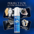 Buy now Blitz Watch Care Kit Watch Cleaning Set for Gold, Silver, Platinum, & Leather Bands Non-Porous, Precious & Semi-Precious Stone Settings Nontoxic, Non-Abrasive, & Planet Friendly Made in the USA Pack of 2 at indiglob india