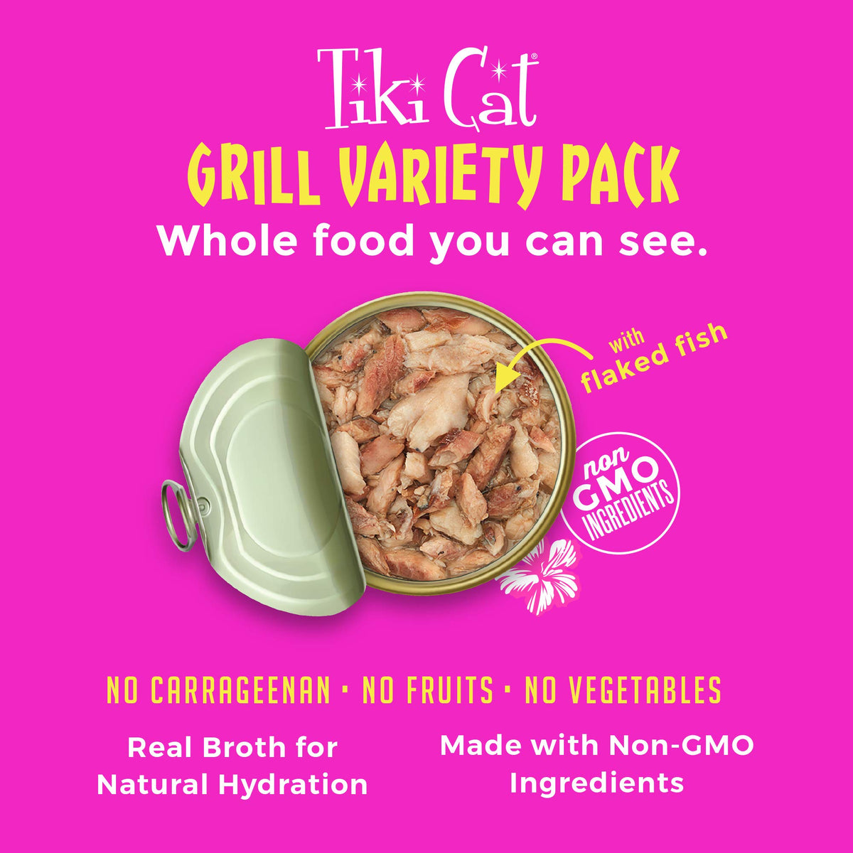 Tiki Cat Grill Wet Cat Food, Variety Pack, 6 oz. Cans (8 Count)