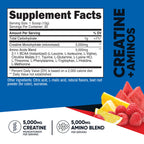 Nutricost Creatine + Aminos BCAA Blend (Fruit Punch Flavored) 30 Servings