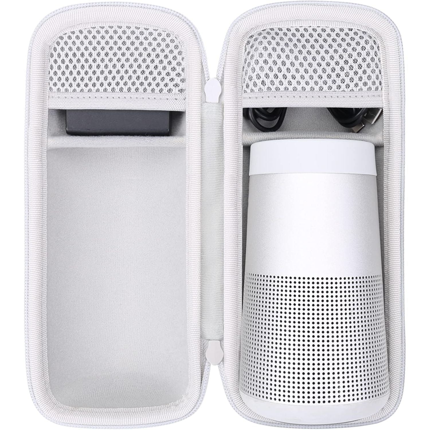 Buy now co2CREA Hard Case Replacement for Bose SoundLink Revolve Series II Portable Bluetooth Speaker, Black Case for Revolve II Silver Grey Case at indiglob india