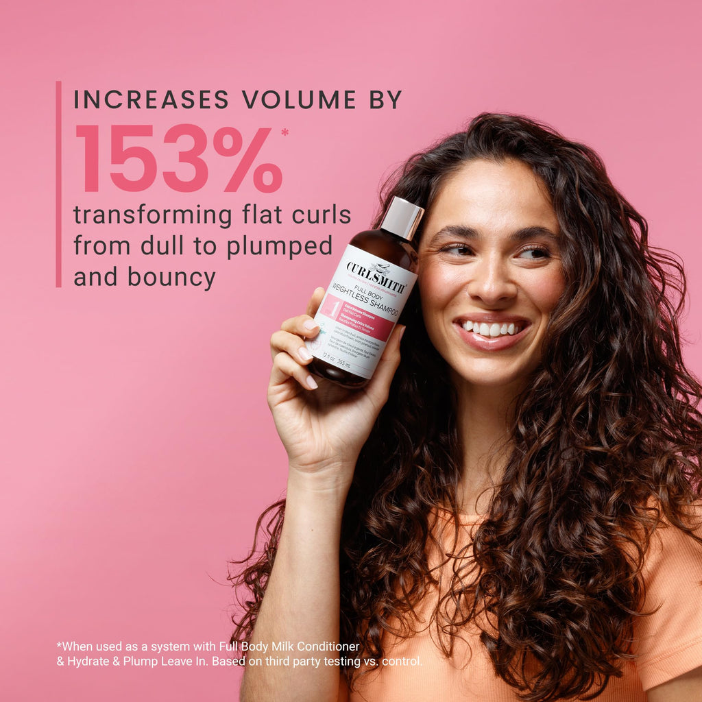CURLSMITH Full Body Weightless Volumizing Shampoo for Curly Hair (12 oz)