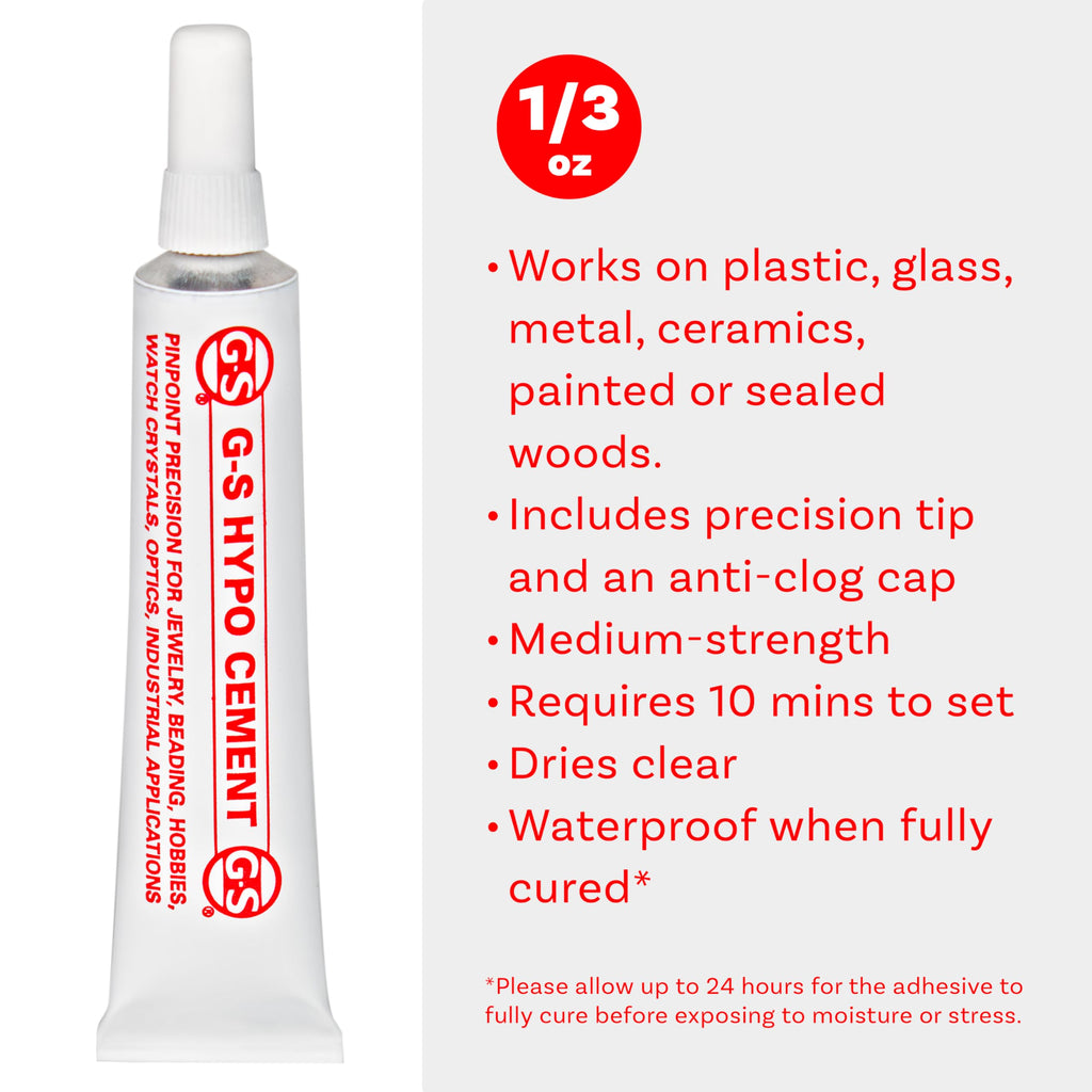 The Beadsmith Clear Precision Cement, Adhesive Glue