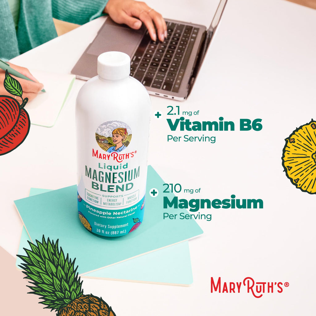 MaryRuth's Liquid Magnesium Glycinate, Pineapple Nectarine, 30oz