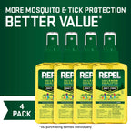 Repel Plant-Based Lemon Eucalyptus Mosquito & Insect Repellent 4 Oz, 4 Pack