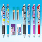 Pentel Writing Essentials 10 Pack, Hello Kitty® and Friends, Limited Edition, 4 EnerGel 0.7mm gel pens, 2 EnerGize 0.7mm pencils, 2 bock erasers, and 2 refill leads