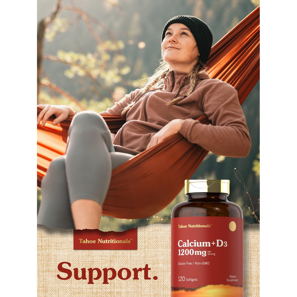 Carlyle Calcium 1200 mg with Vitamin D3 | 120 Softgels | Non-GMO & Gluten Free Supplement for Men and Women | Tahoe Nutritionals