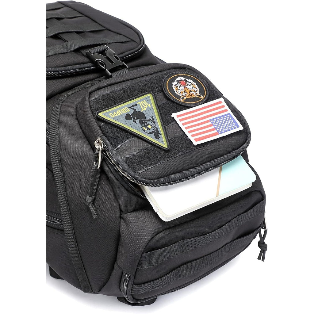 Buy now Wotony military tactical backpack nylon military MOLLE backpack 3-day Assault bag 27L backpack for men, used for outdoor hiking, camping and hunting (All black) at indiglob india