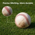 Tebery 12 Pack Standard Size Adult Baseballs Unmarked & Leather Covered Training Ball
