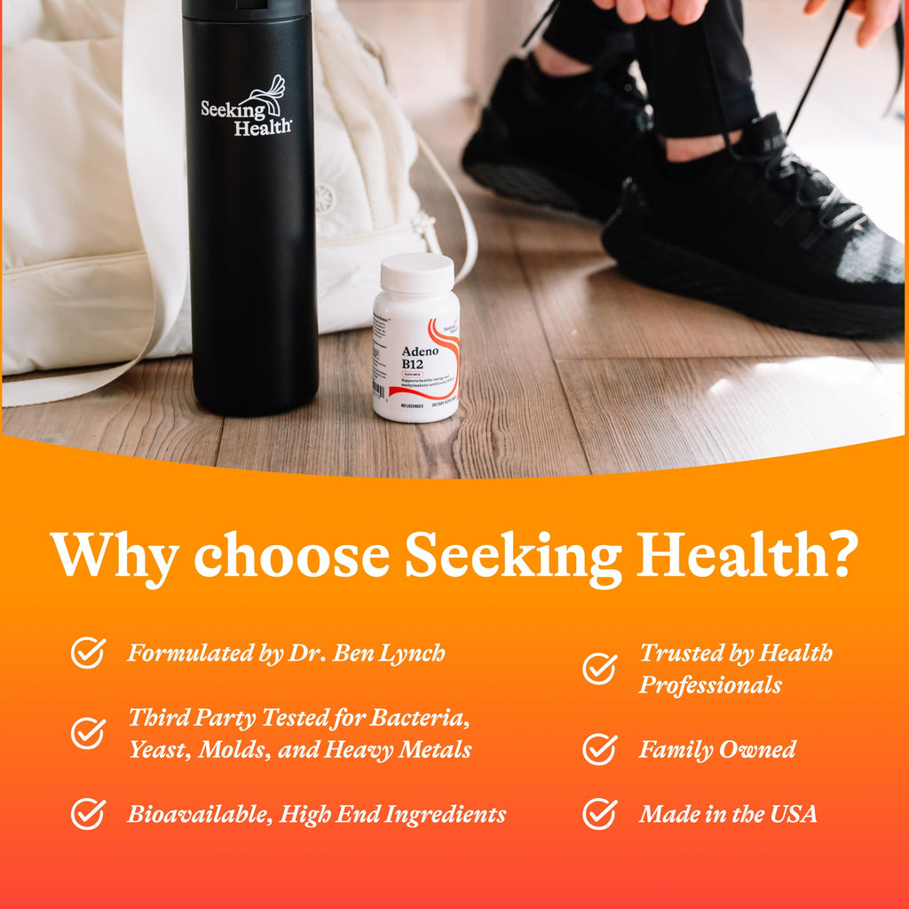 Seeking Health Adeno B12 Formula - 60 Easy-To-Deliver Lozenges