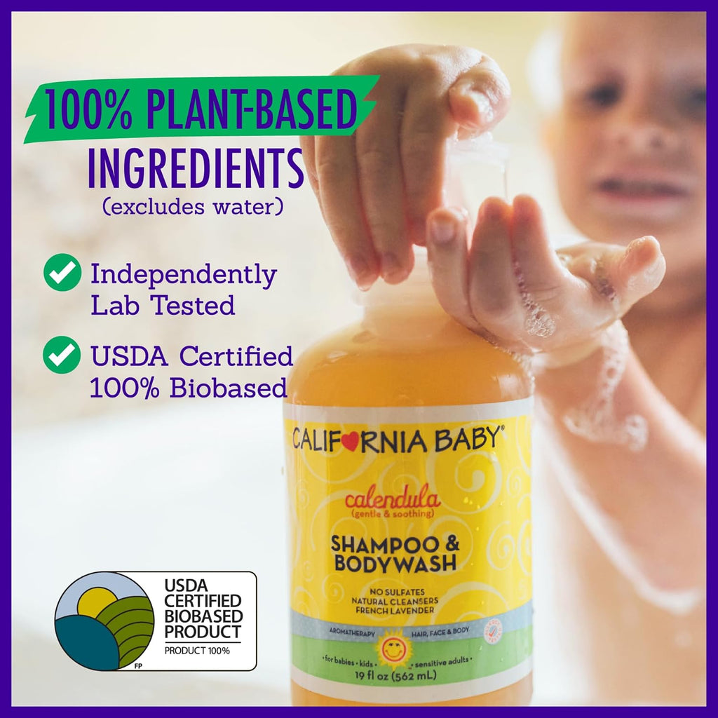 Buy now California Baby Calendula Shampoo and Body Wash - Allergy tested Baby Soap and Toddler Shampoo, for Dry, Sensitive Skin, 100% Plant-Based - USDA Certified, 251 mL / 8.5 fl. oz. (Pack of 1) at indiglob india