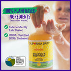 Buy now California Baby Calendula Shampoo and Body Wash - Allergy tested Baby Soap and Toddler Shampoo, for Dry, Sensitive Skin, 100% Plant-Based - USDA Certified, 251 mL / 8.5 fl. oz. (Pack of 1) at indiglob india