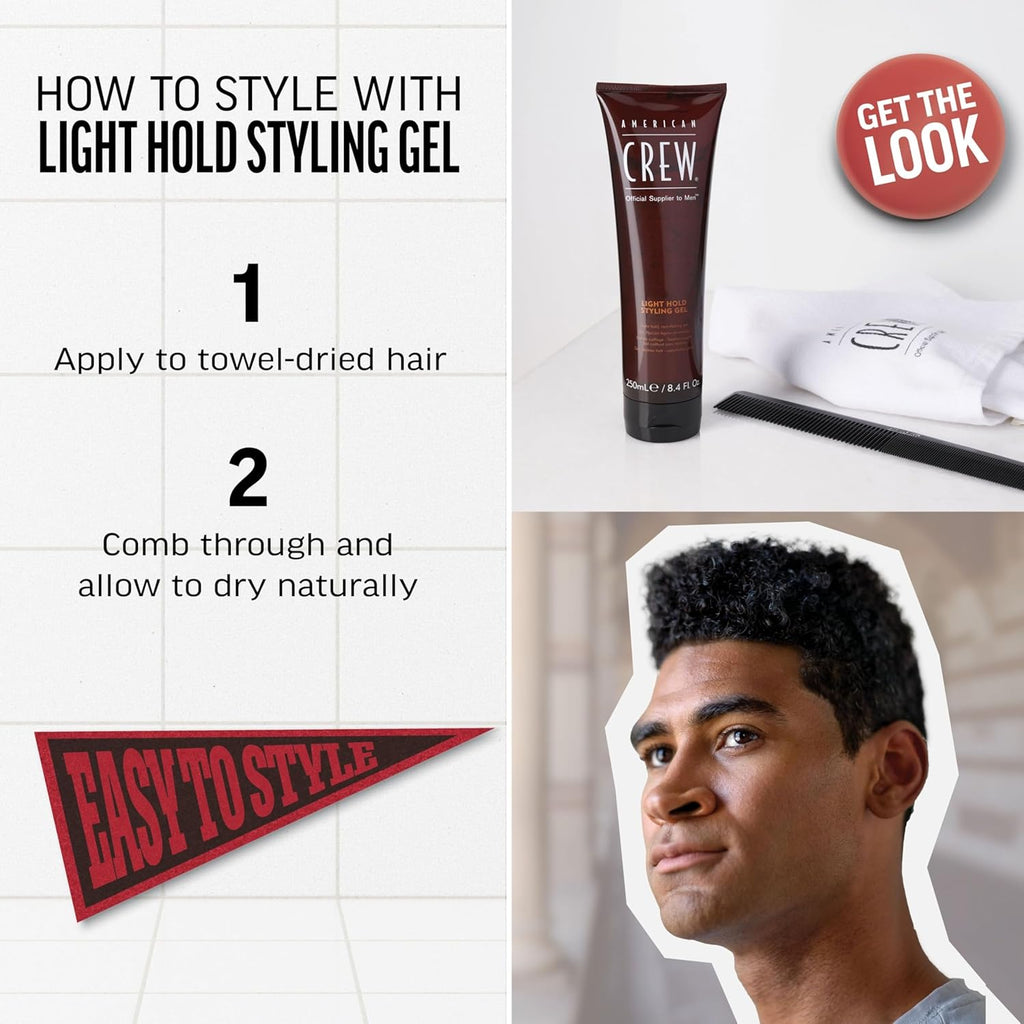 Buy now American Crew Men's Hair Gel, Light Hold Styling Product, 13.1 fl oz at indiglob india