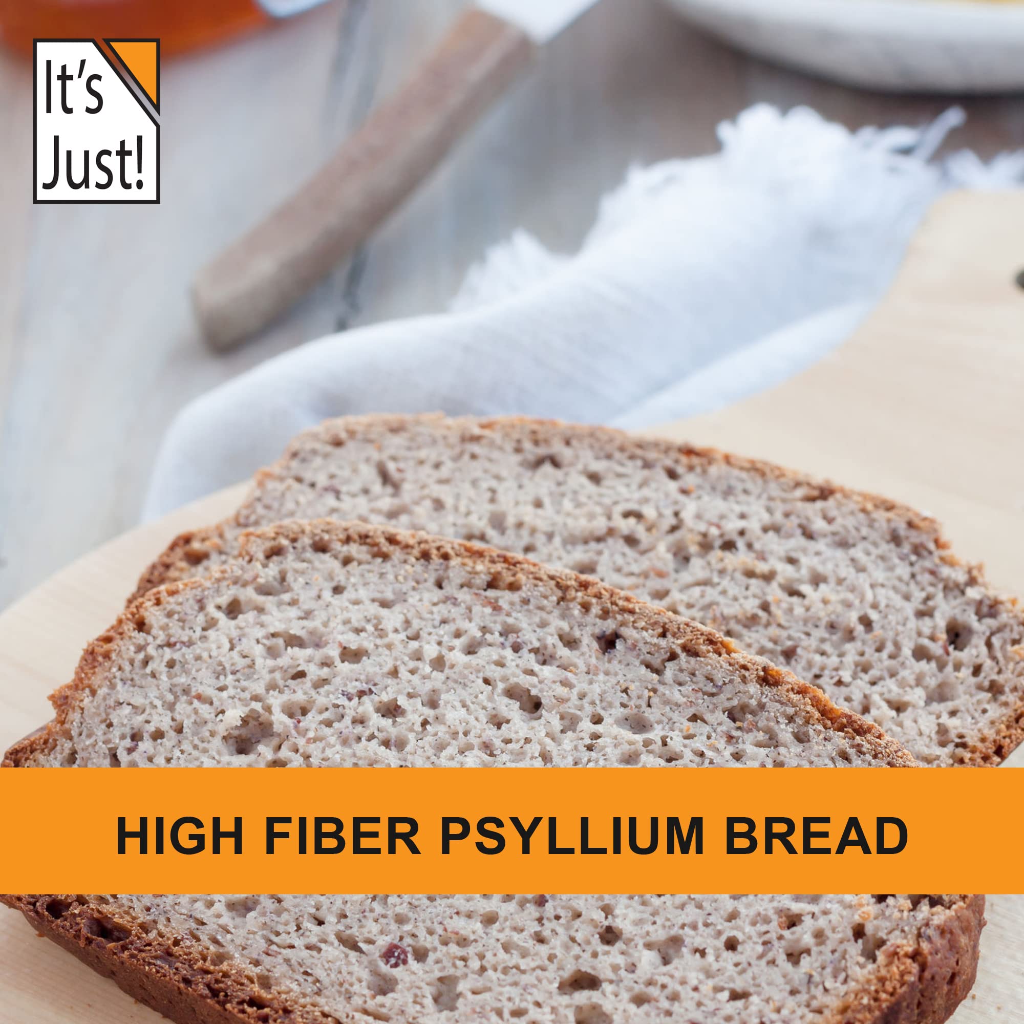 It's Just! - Psyllium Husk Powder, GLP-1 Friendly, Easy Mixing Dietary Fiber, Cleanse Your Digestive System, Finely Ground Powder, Ideal for Keto Baking, Non-GMO (Unflavored, 10oz (Pack of 1))