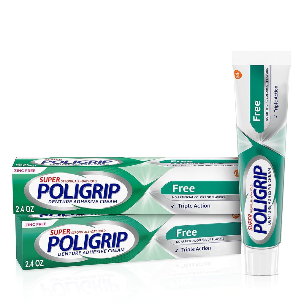 Buy now Super Poligrip Zinc Free Denture and Partials Adhesive Cream, 2.4-ounce Twin pack 2.4 Ounce (Pack of 2) at indiglob india