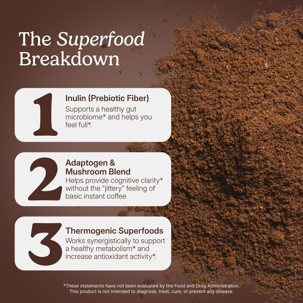 Santo Remedio Super Café, Nutrient Infused Dark Roast Coffee, 30 Servings