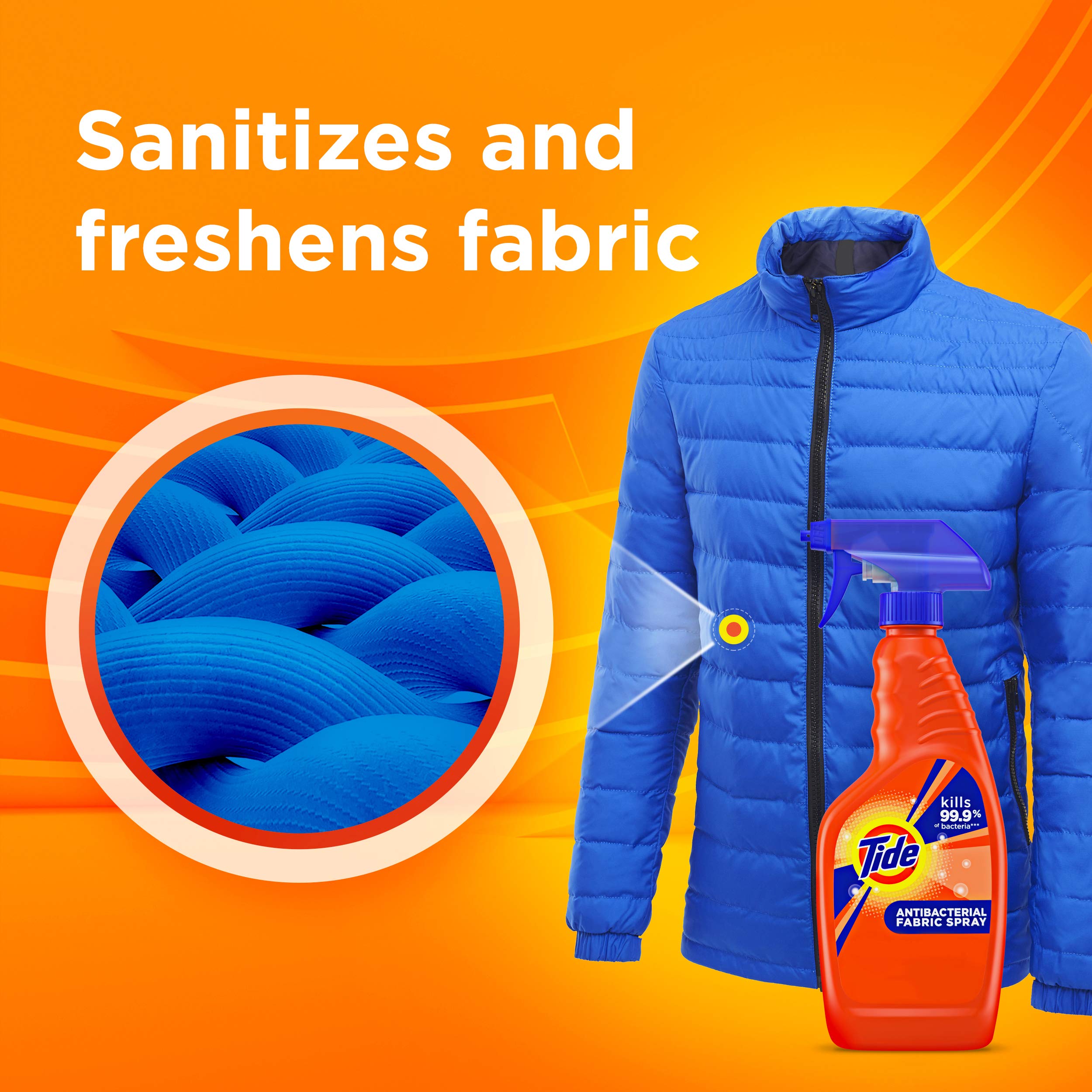 Buy now Tide Antibacterial Fabric Spray, 2 count, 22 fl oz each at indiglob india