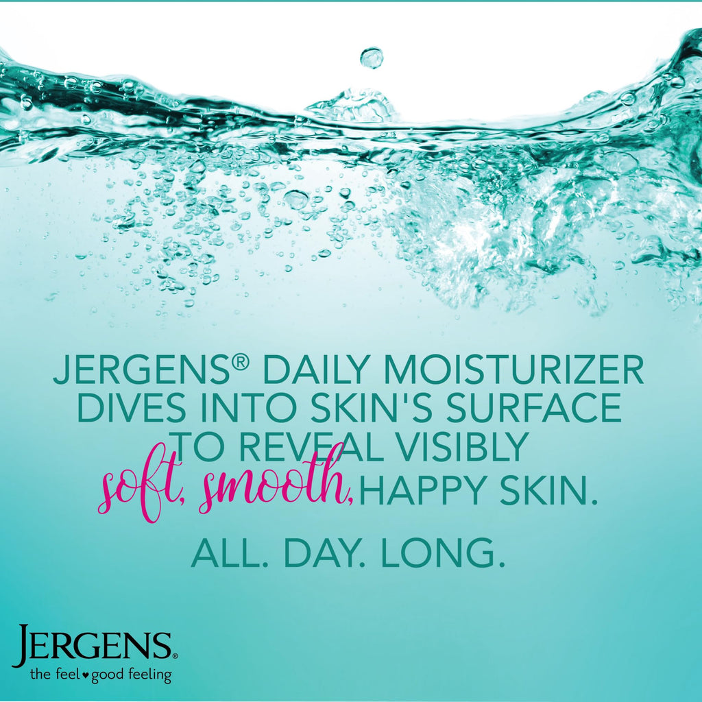 Jergens Daily Moisture Body Lotion For Dry Skin, 21 fl oz | Silk Proteins, Citrus Extracts, Instantly Relieves Roughness, Smooths Texture, Long-Lasting Moisture