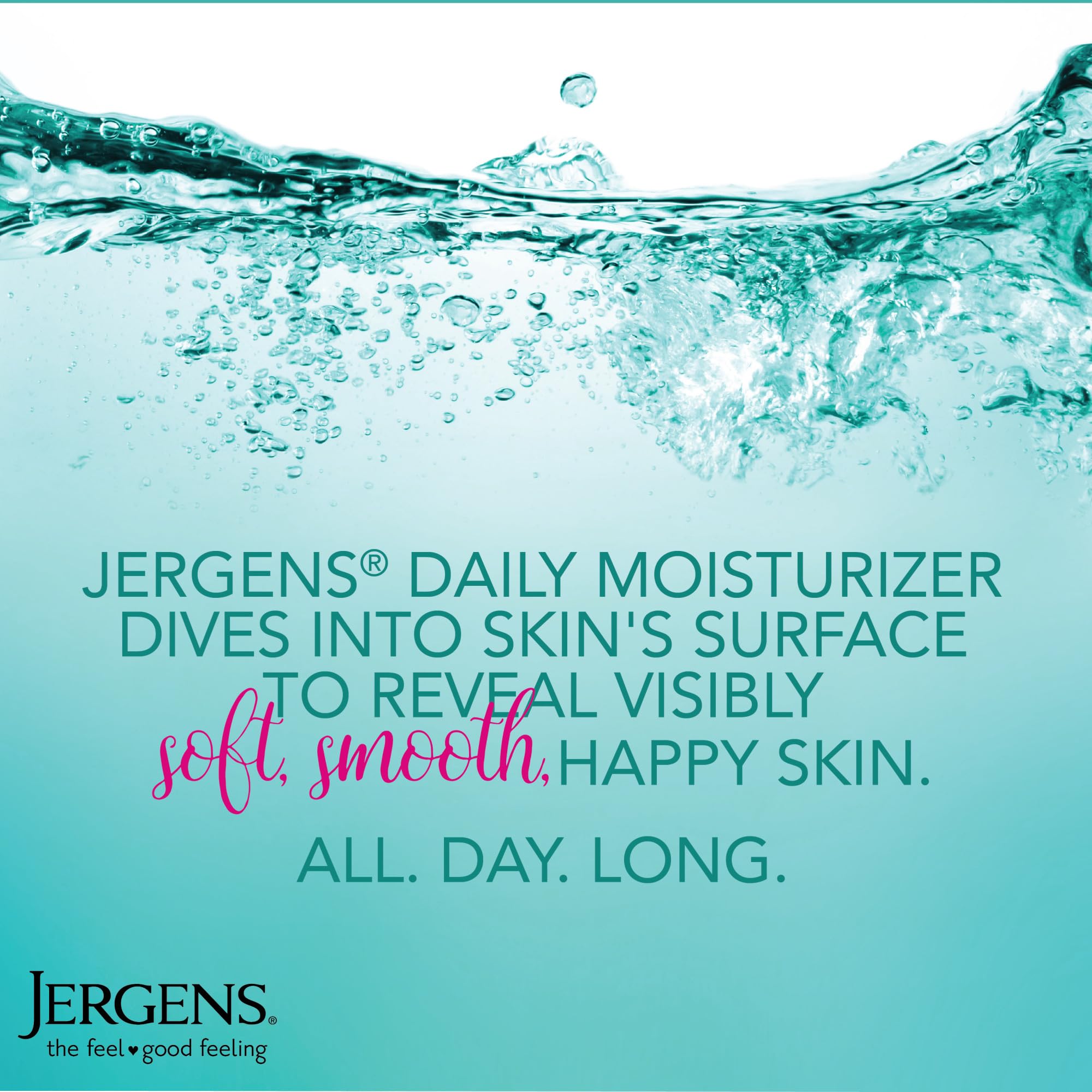 Jergens Daily Moisture Body Lotion For Dry Skin, 21 fl oz | Silk Proteins, Citrus Extracts, Instantly Relieves Roughness, Smooths Texture, Long-Lasting Moisture