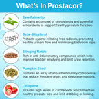 Prostacor Natural Prostate Support Supplement for Men, Vegan, Gluten-Free | Supports Healthy Urine Flow, Fewer Urges, Bladder Control, and Uninterrupted, Restful Sleep Through the Night, 30-Day Supply