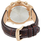 Buy now Citizen Men's Eco-Drive Weekender Brycen Chronograph Watch in Gold-tone Stainless Steel, Brown Leather strap (Model: BL5403-03X) at indiglob india