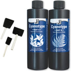 Jacquard Cyanotype Kit – 2-Part Sensitizer Set for Sun Printing on Paper & Fabric – Create Photographic Blueprints & Prussian Blue Art Prints