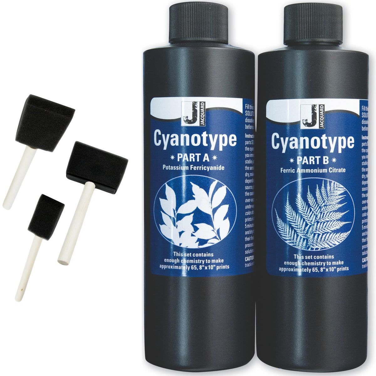 Jacquard Cyanotype Kit – 2-Part Sensitizer Set for Sun Printing on Paper & Fabric – Create Photographic Blueprints & Prussian Blue Art Prints