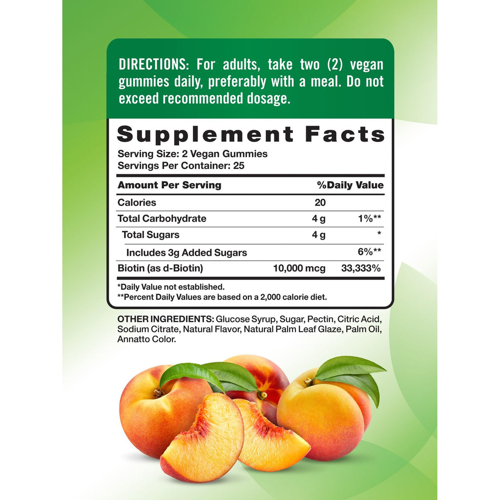 Nature's Truth Biotin Gummies | 10000mcg | 50 Count