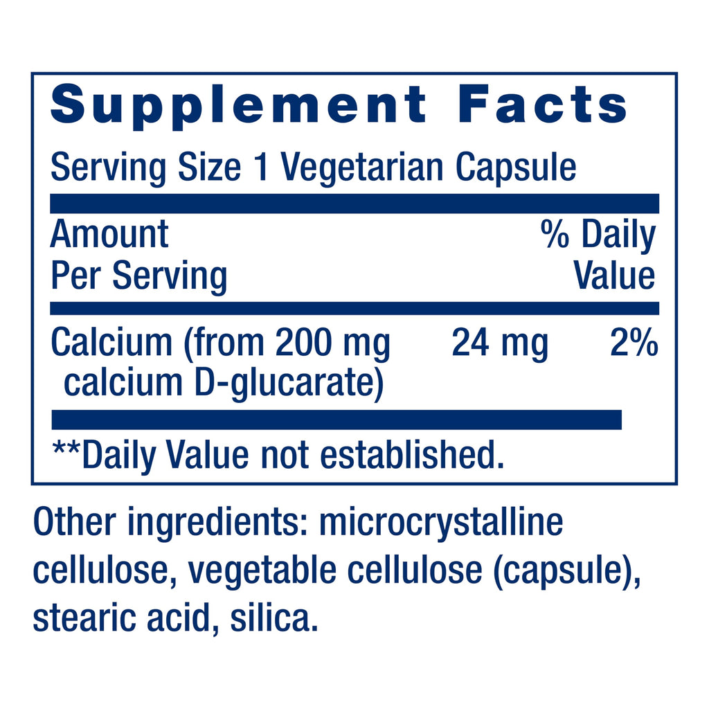 Life Extension Calcium D-Glucarate, 200 mg, 60 Capsules