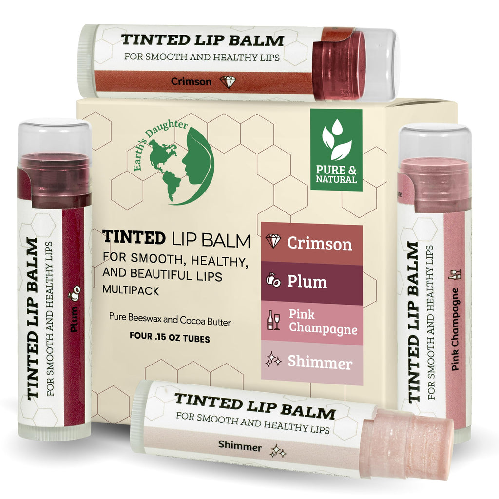 Buy now Earth's Daughter USDA Organic Lip Balm 6-Pack - Fruit Flavors, Beeswax, Coconut Oil, Vitamin E - Best Lip Repair Chapstick for Dry Cracked Lips - Moisturizing Lip Care at indiglob india