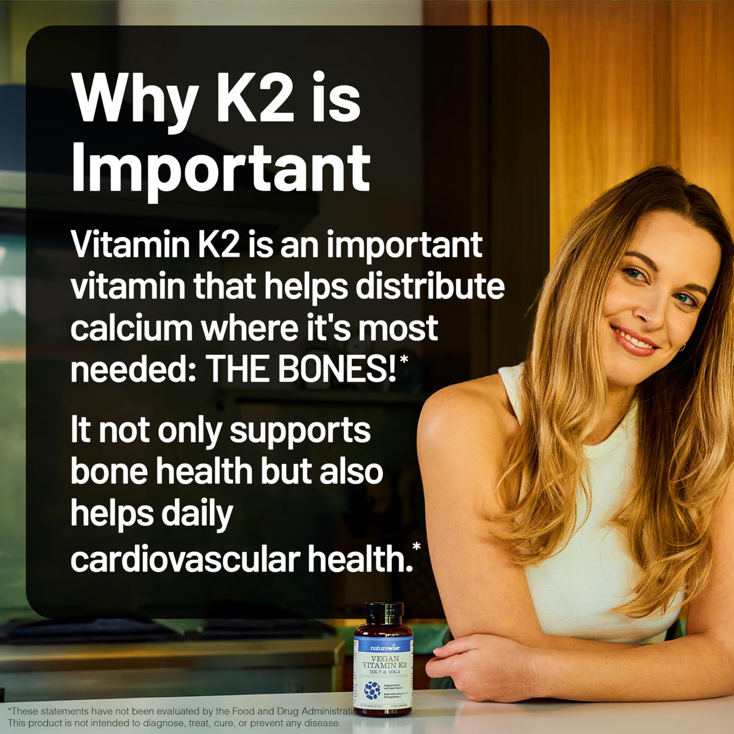 NatureWise Vitamin K2 600mcg Supplement with MK-7 100mcg & MK-4 500mcg - Enhanced Bioavailable Formula - K Complex for Bone and Heart Health - Vegan, Gluten Free, Non-GMO -90 Softgels[3-Month Supply]