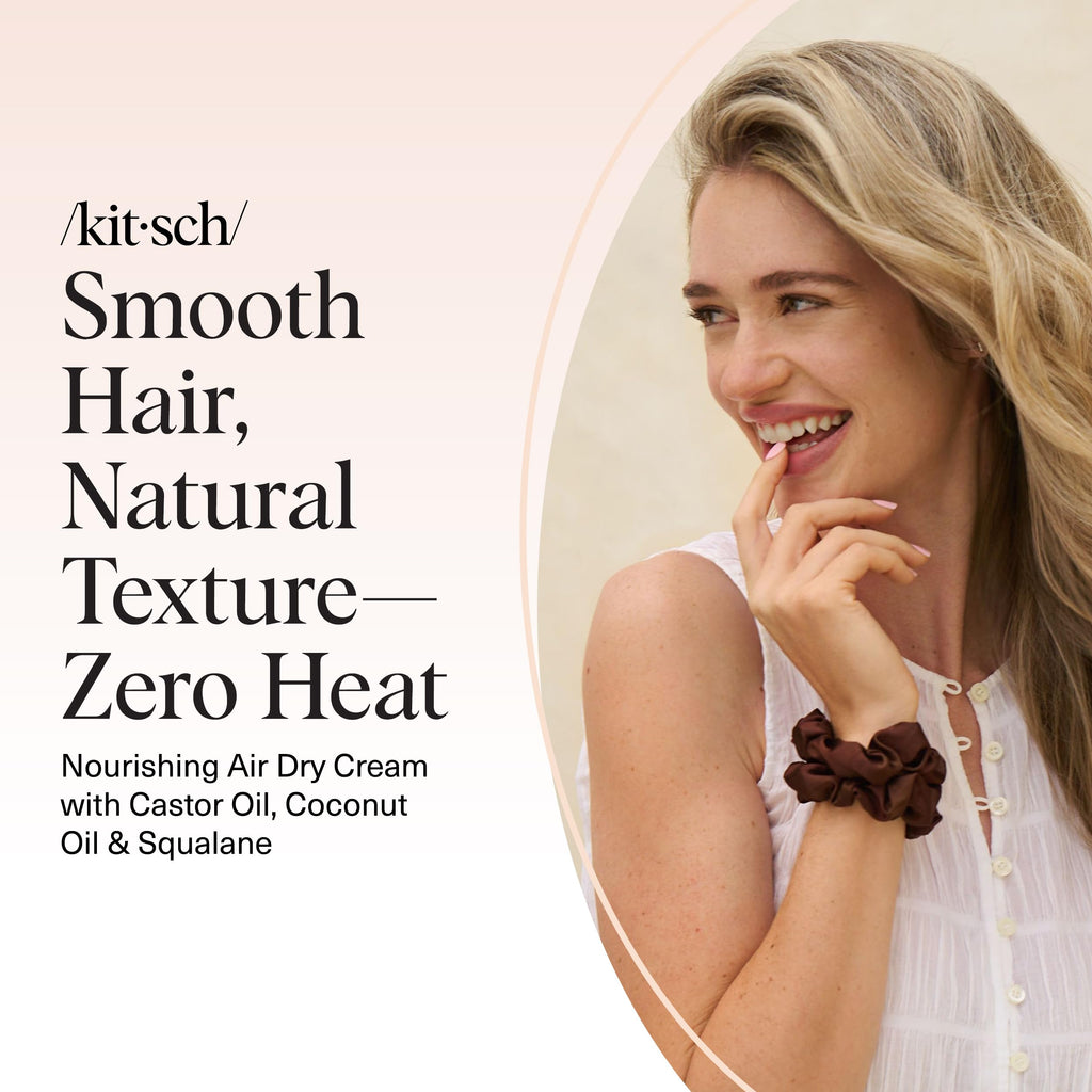 Buy now Kitsch Smoothing Air Dry Cream for Hair â€“ Frizz Control Hair Care Product with Castor Oil & Coconut Oil â€“ Weightless Styling Cream - Enhances Natural Texture Appearance | Ideal Gifts for Women â€“ 5 oz at indiglob india