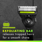 Gillette Labs Razor for Men, 1 Handle, 4 Blade Refills, Magnetic Stand