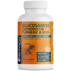 Bronson Glucosamine Chondroitin Turmeric & MSM Joint Support, 60 Capsules | Standardized Boswellia, Shellfish-Free Glucosamine, Mobility & Comfort Support, Non-GMO, Gluten-Free & Soy-Free