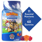 Lil Critters Nickelodeon Paw Patrol Kids Multivitamin Gummies | 60 Count | Gummy with Vitamin A B C D E | Fruit Flavors | 11 Essential Nutrients | Gluten and Dairy Free Children's Daily Supplement
