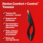 Buy now Revlon Comfort and Control Tweezer, Easy to Use Eyebrow Tool with Wide Grip, 1 count at indiglob india