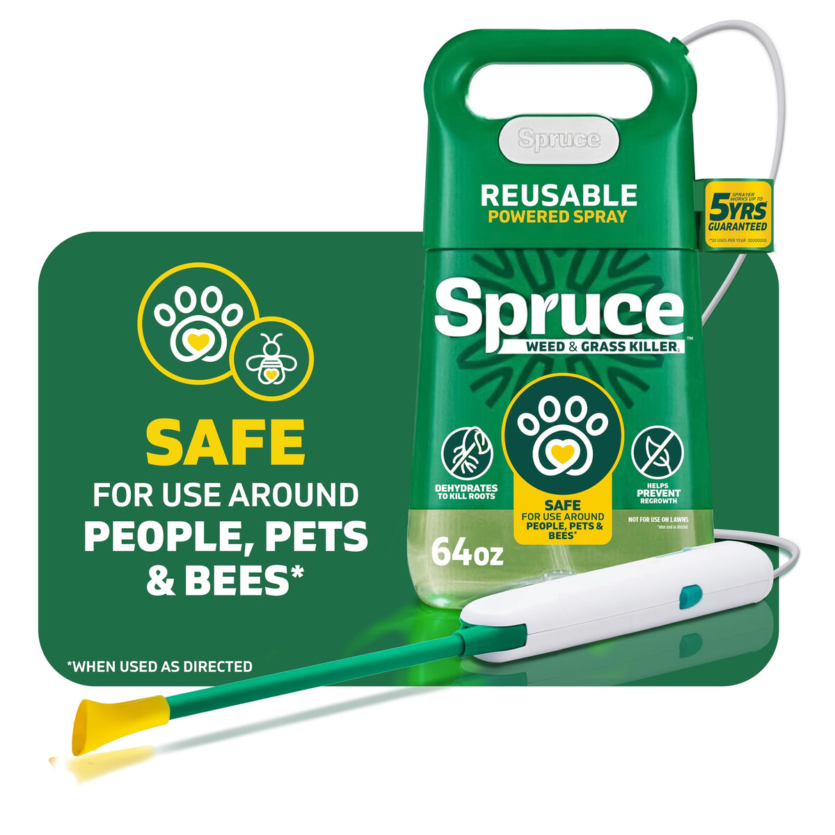 Spruce Snap & Spray Weed & Grass Killer₃ Powered Starter Kit, 64 Oz