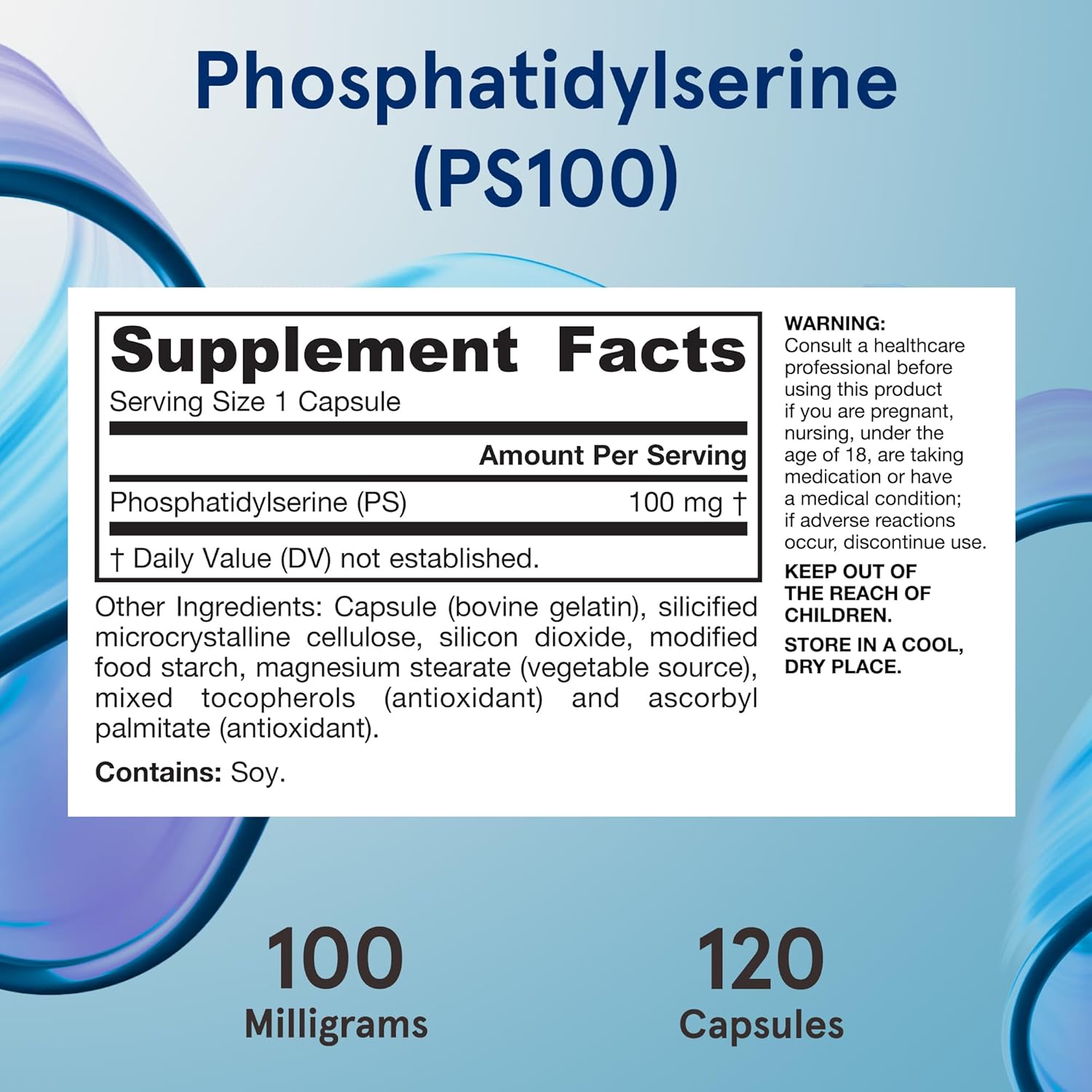 Buy now Jarrow FormulasÂ® PS100 Phosphatidylserine, 100 mg, Dietary Supplement for Brain Health and Cognition Support, 120 Capsules, Up to a 120 Day Supply at indiglob india