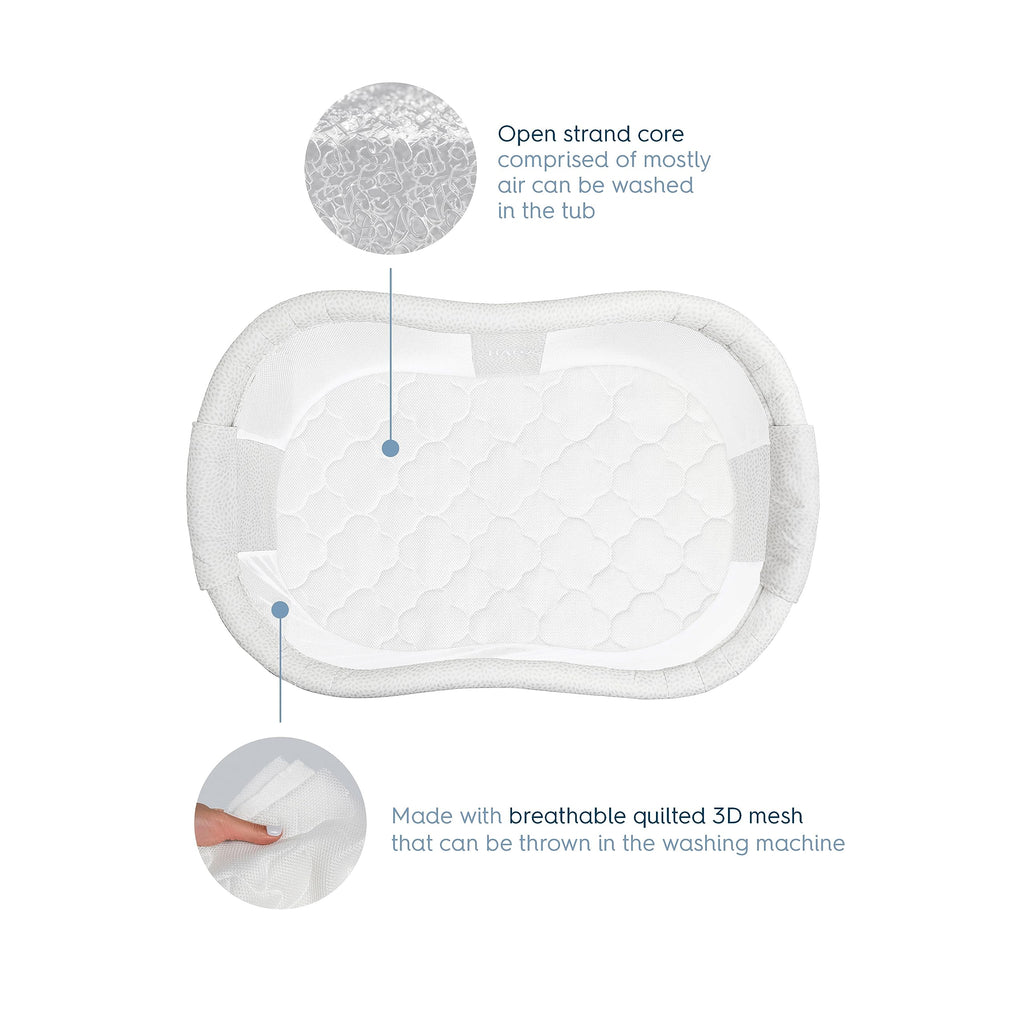 HALO DreamWeave Breathable Mesh BassiNest Pad – 100% Washable Cover and Core – Hypoallergenic, Non-Toxic Materials