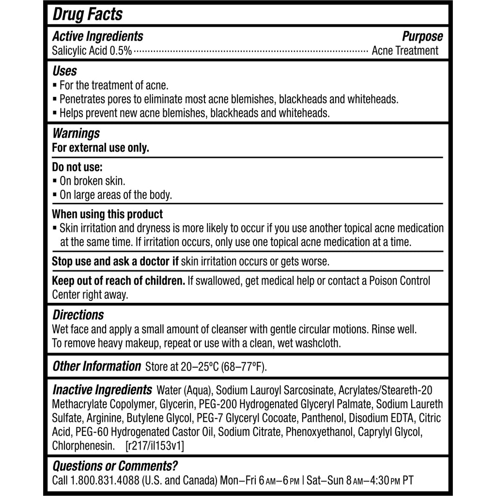 Paula's Choice CLEAR Pore Normalizing Acne Facial Cleanser | Salicylic Acid Face Wash for Clogged & Enlarged Pores, Redness & Blackhead-Prone Skin, Fragrance-Free