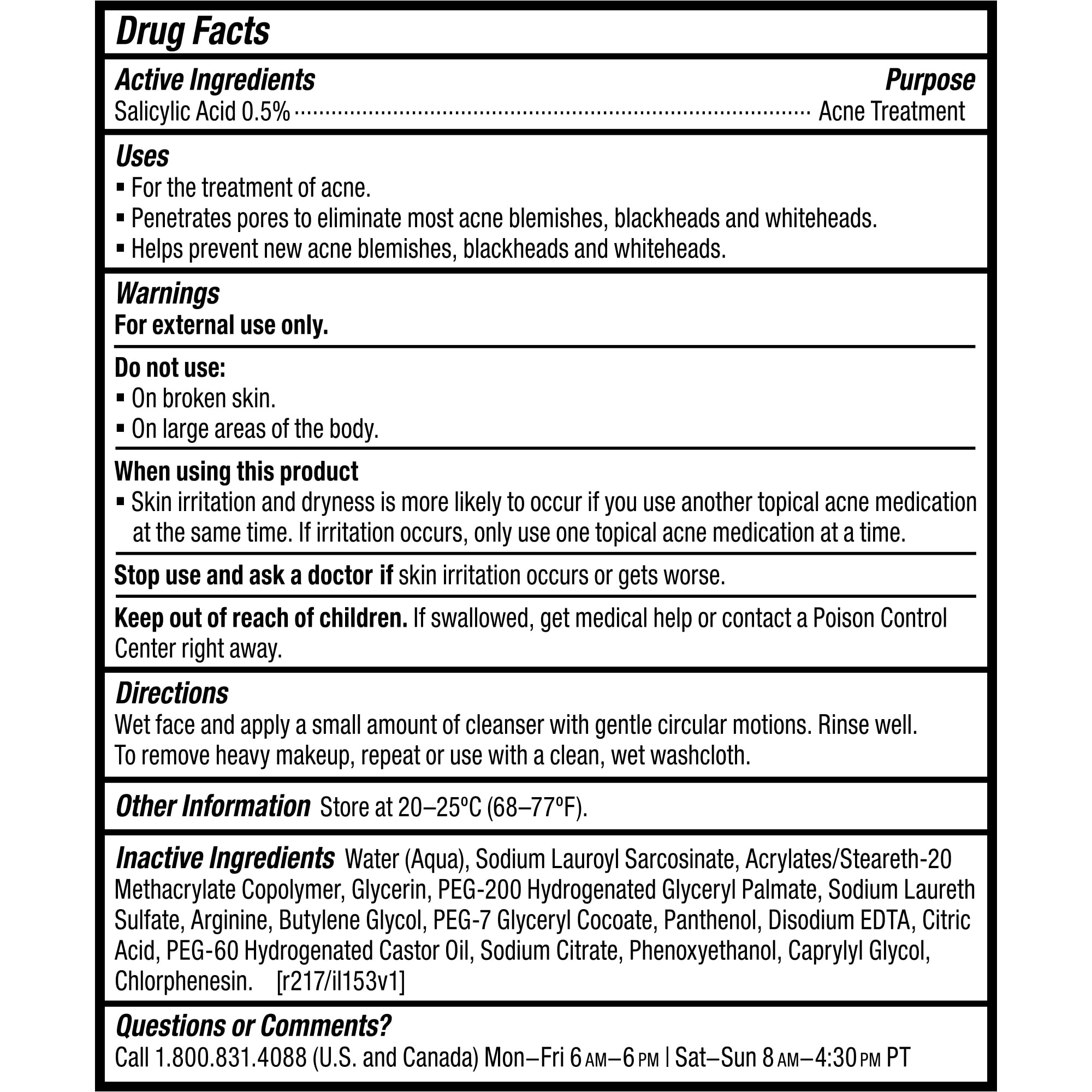 Paula's Choice CLEAR Pore Normalizing Acne Facial Cleanser | Salicylic Acid Face Wash for Clogged & Enlarged Pores, Redness & Blackhead-Prone Skin, Fragrance-Free